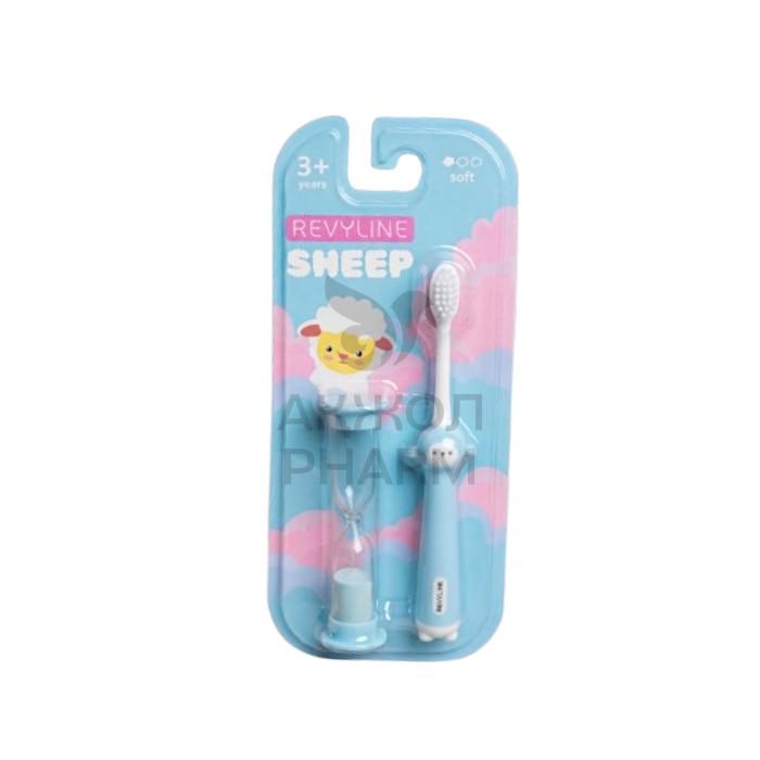 ЗУБНАЯ ЩЕТКА REVYLINE SHEEP ДЕТСКАЯ ГОЛУБАЯ С ПЕСОЧНЫМИ ЧАСАМИ - фото 1