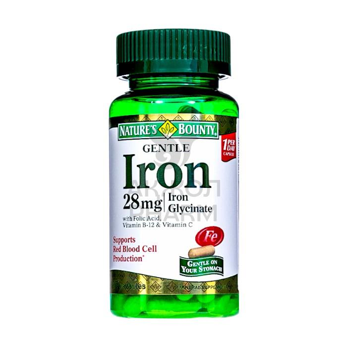 ЖЕЛЕЗО ЛЕГКОДОСТУПНОЕ КАПС 28МГ №90/NATURES BOUNTY - фото 1