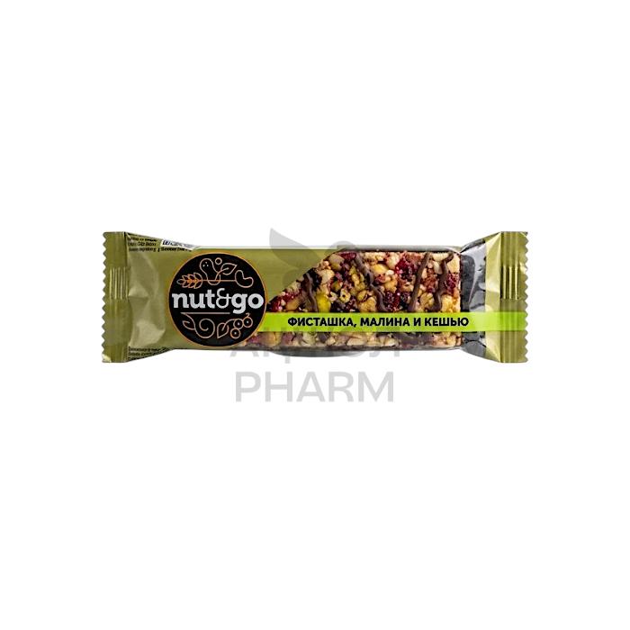 БАТОНЧИК NUT&GO МАЛИНА ФИСТАШКА КЕШЬЮ 28ГР - купить в интернет-аптеке Ақ Жол Pharm