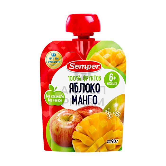 ПЮРЕ SEMPER ЯБЛОКО МАНГО 6+ 90Г - фото 1