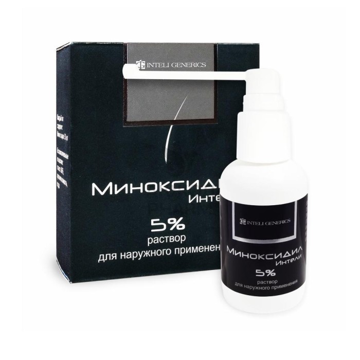 МИНОКСИДИЛ ИНТЕЛИ РАСТВ 5% 60МЛ/ПЕРРИГО - фото 1