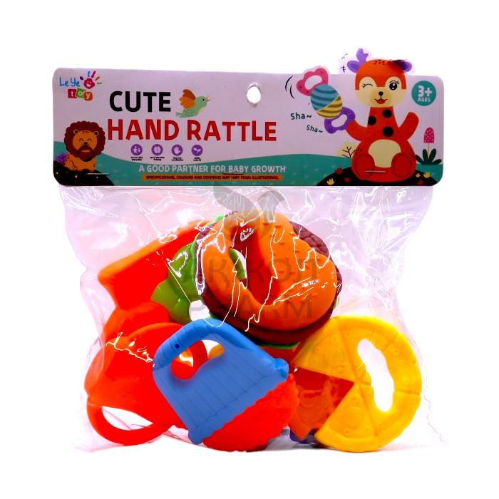 ПОГРЕМУШКИ CUTE HAND RATTLE НАБОР 6ШТ 3М+ - фото 1