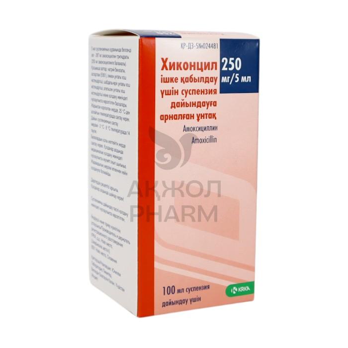 ХИКОНЦИЛ 250МГ/5МЛ 100МЛ СУСП/ KRKA D.D. - купить в интернет-аптеке Ақ Жол Pharm