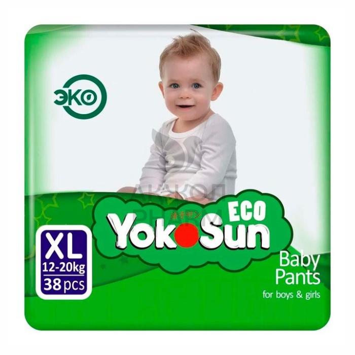 ПОДГУЗНИКИ ДЕТСКИЕ YOKOSUN ECO XL 12-20КГ 38ШТ - купить в интернет-аптеке Ақ Жол Pharm