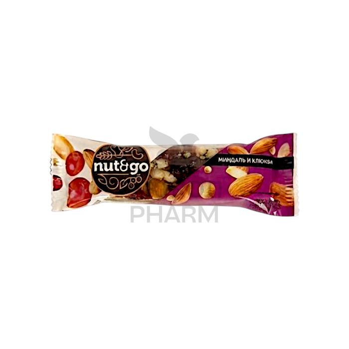 БАТОНЧИК NUT&GO МИНДАЛЬ КЛЮКВА 36ГР - купить в интернет-аптеке Ақ Жол Pharm