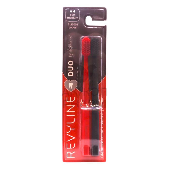 НАБОР ЗУБНЫХ ЩЕТОК REVYLINE SM6000 DUO RED+BLACK - фото 1
