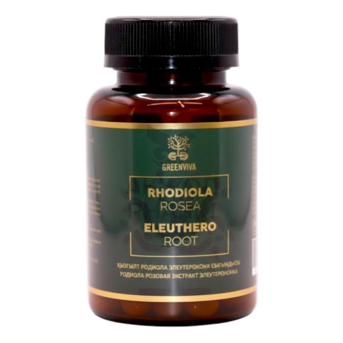 РОДИОЛА РОЗОВАЯ +ЭКСТРАКТ ЭЛЕУТЕРОКОККА КАПС 790МГ №30GREENVIVA - купить в интернет-аптеке Ақ Жол Pharm