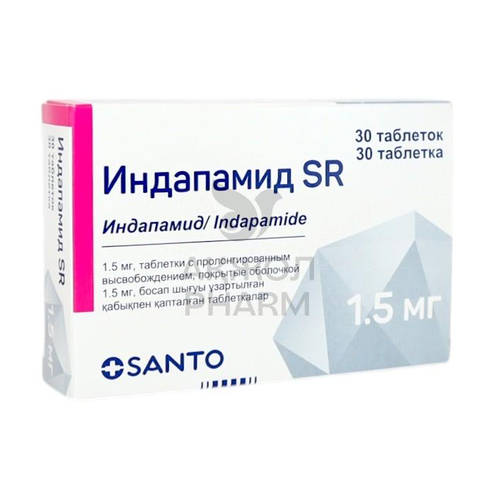 ИНДАПАМИД СР ТАБЛ 1,5МГ №30/ХИМФАРМ САНТО - купить в интернет-аптеке Ақ Жол Pharm