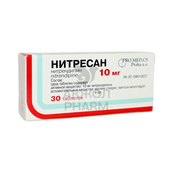НИТРЕСАН ТАБЛ 10МГ №30/ПРО.МЕД.ЦС ПРАГА - купить в интернет-аптеке Ақ Жол Pharm