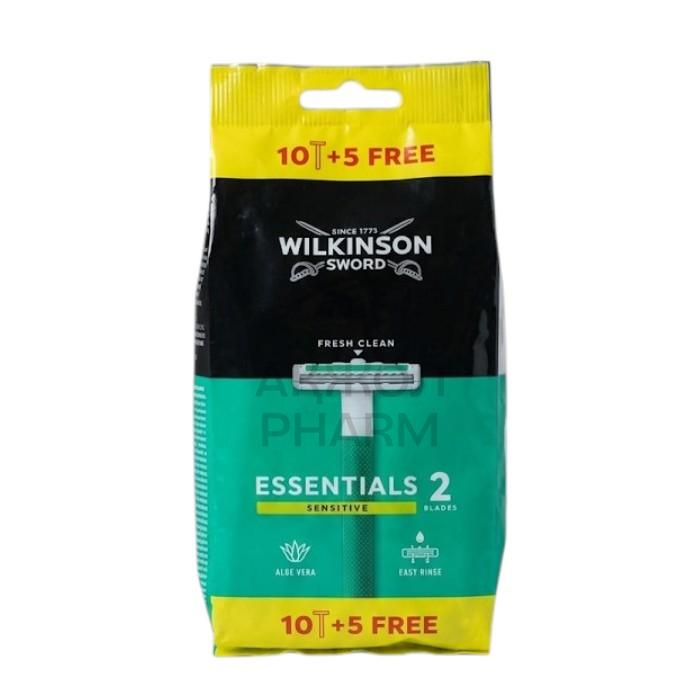 СТАНОК Д/БРИТЬЯ WILKINSON ESSENTIALS 2 10+5ШТ - купить в интернет-аптеке Ақ Жол Pharm