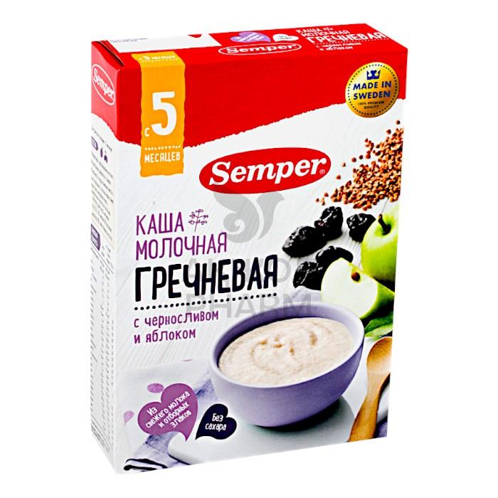 КАША SEMPER ГРЕЧНЕВАЯ С ЧЕРНОСЛИВОМ И ЯБЛОКОМ 5+ 180ГР - фото 1
