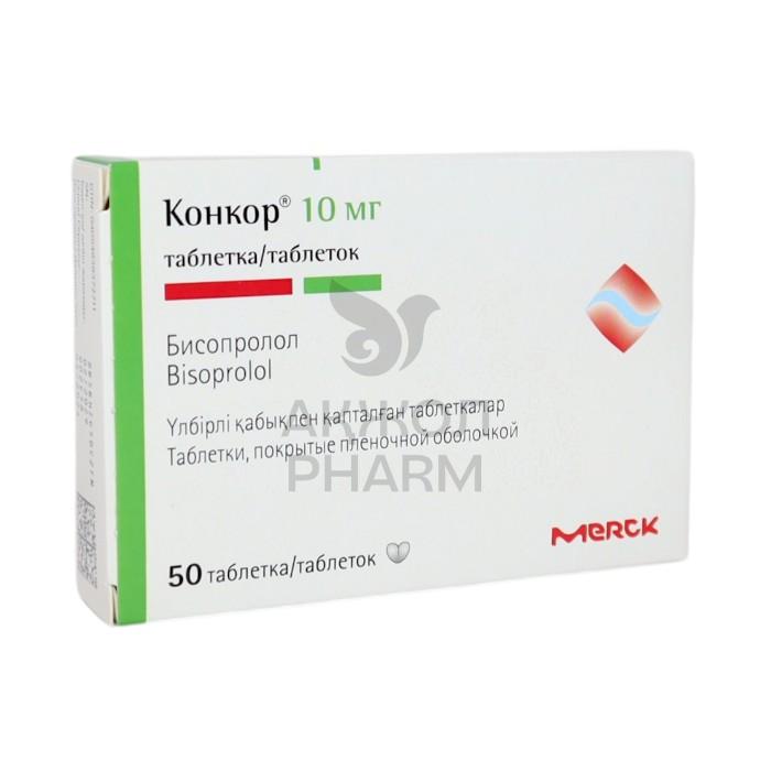 КОНКОР 10МГ №50 ТАБ/MERCK KGAA - купить в интернет-аптеке Ақ Жол Pharm