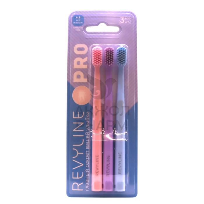 НАБОР ЗУБНЫХ ЩЕТОК REVYLINE SM6000 PRO TRIO 3ШТ - фото 1