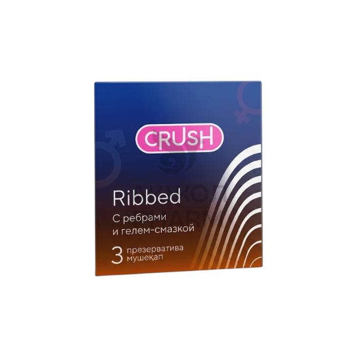 ПРЕЗЕРВАТИВЫ CRUSH RIBBED С РЕБРИСТОЙ СТРУКТУРОЙ 3ШТ - фото 1