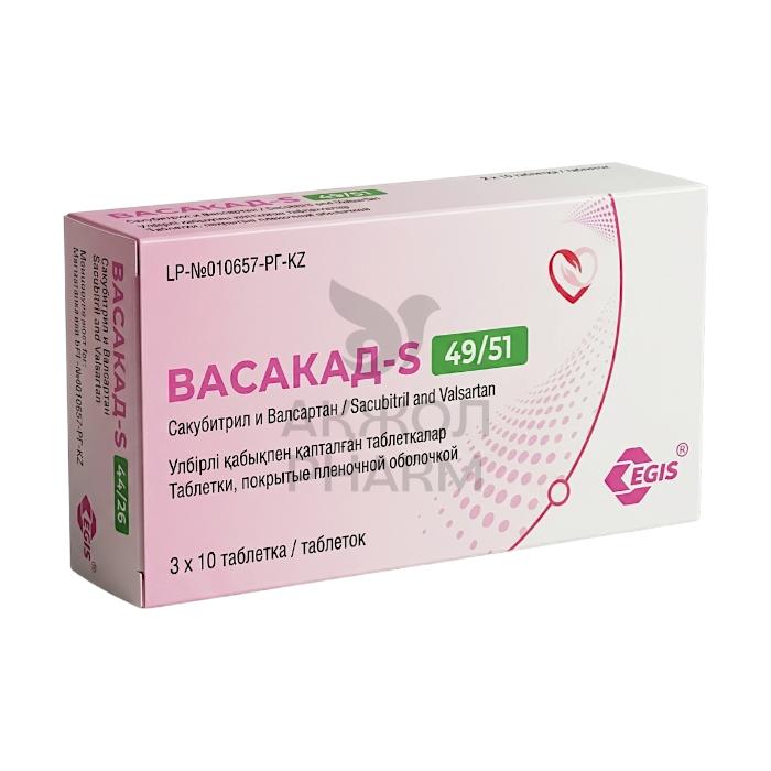 ВАСАКАД-S ТАБЛ 49МГ/51МГ №30/HETERO - купить в интернет-аптеке Ақ Жол Pharm