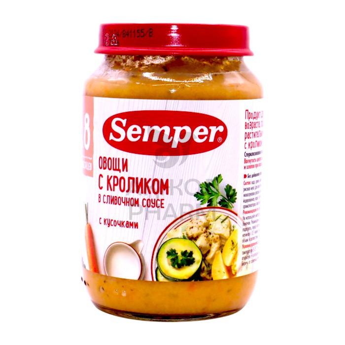 ПЮРЕ SEMPER ОВОЩИ С КРОЛИКОМ В СЛИВОЧНОМ СОУСЕ 190Г - фото 1