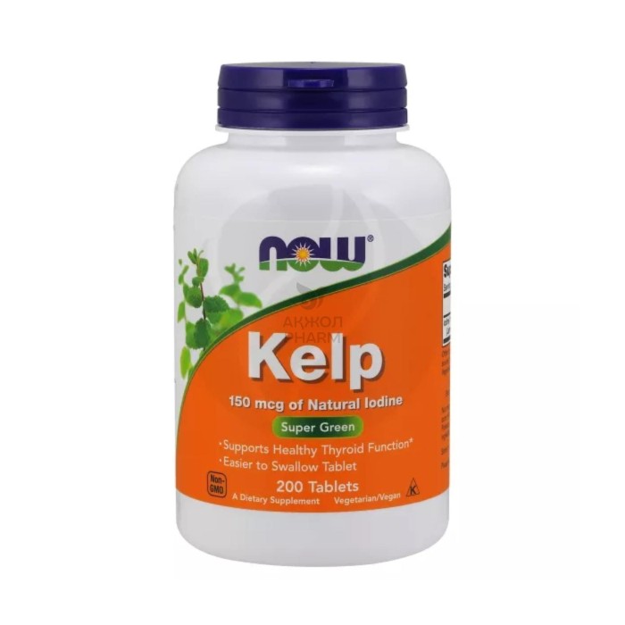 КЕЛП БУРЫЕ ВОДОРОСЛИ ТАБЛ №200/NOW - фото 1