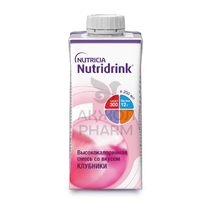 КОМПАКТ ПРОТЕИН NUTRIDRINK КЛУБНИКА ТЕТРАПАК 200МЛ - фото 1