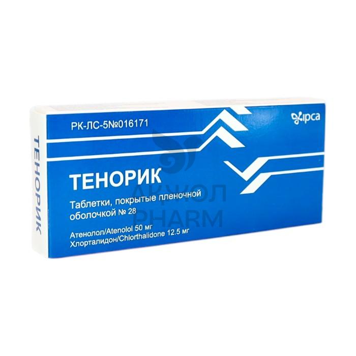 ТЕНОРИК ТАБЛ 50МГ/12,5МГ №28/ИПКА ЛАБОРАТОРИЗ ЛИМИТЕД - купить в интернет-аптеке Ақ Жол Pharm