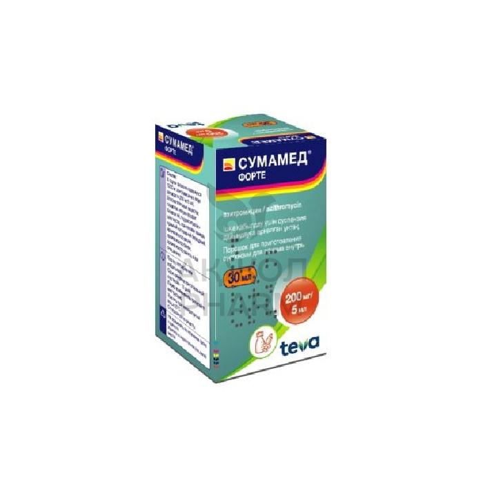 СУМАМЕД ФОРТЕ 200МГ/5МЛ 30МЛ СУСП/PLIVA - купить в интернет-аптеке Ақ Жол Pharm