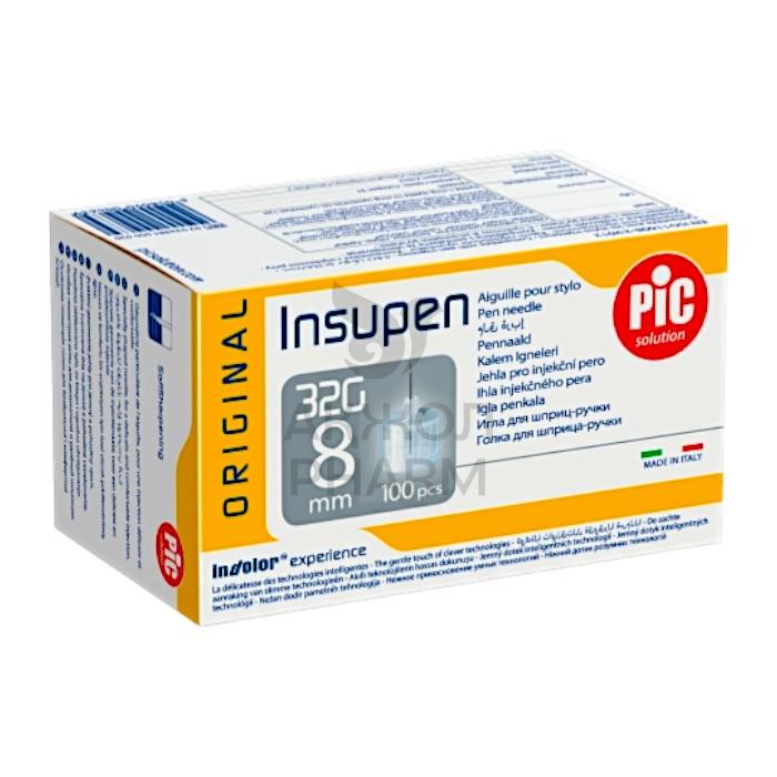 ИГЛЫ СТЕРИЛЬНЫЕ INSUPEN 32G (0.23*8ММ) - купить в интернет-аптеке Ақ Жол Pharm
