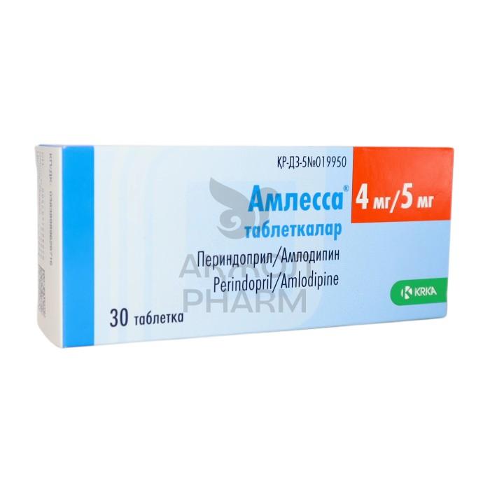 АМЛЕССА ТАБЛ 4МГ/5МГ №30/КРКА Д.Д. - купить в интернет-аптеке Ақ Жол Pharm