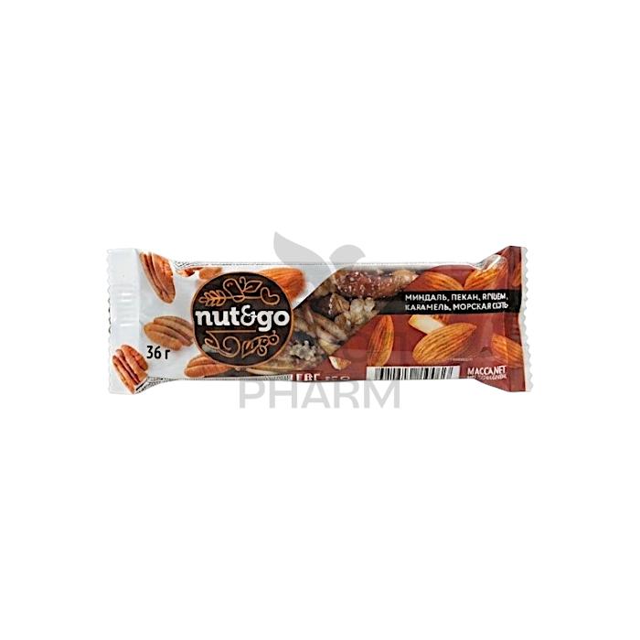 БАТОНЧИК NUT&GO МИНДАЛЬНЫЙ С ПЕКАНОМ - купить в интернет-аптеке Ақ Жол Pharm