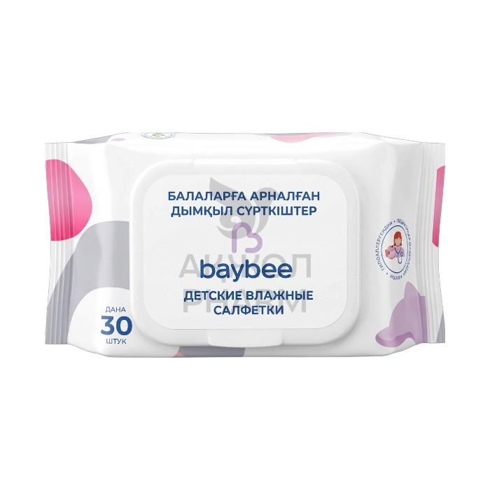САЛФЕТКИ ВЛАЖНЫЕ ДЕТСКИЕ BAYBEE NEW 30ШТ - купить в интернет-аптеке Ақ Жол Pharm