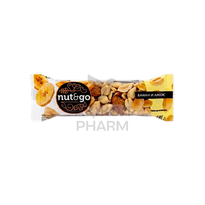 БАТОНЧИК NUT&GO БАНАН АРАХИС 42ГР - купить в интернет-аптеке Ақ Жол Pharm