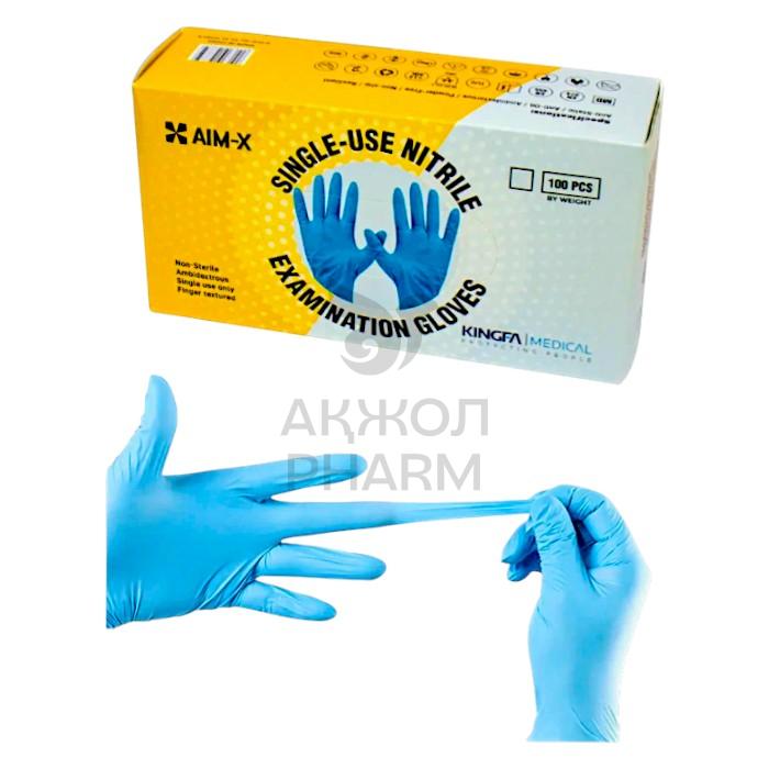 ПЕРЧАТКИ НИТРИЛ СМОТРОВЫЕ Р-Р XL №100/AIM-X - фото 1