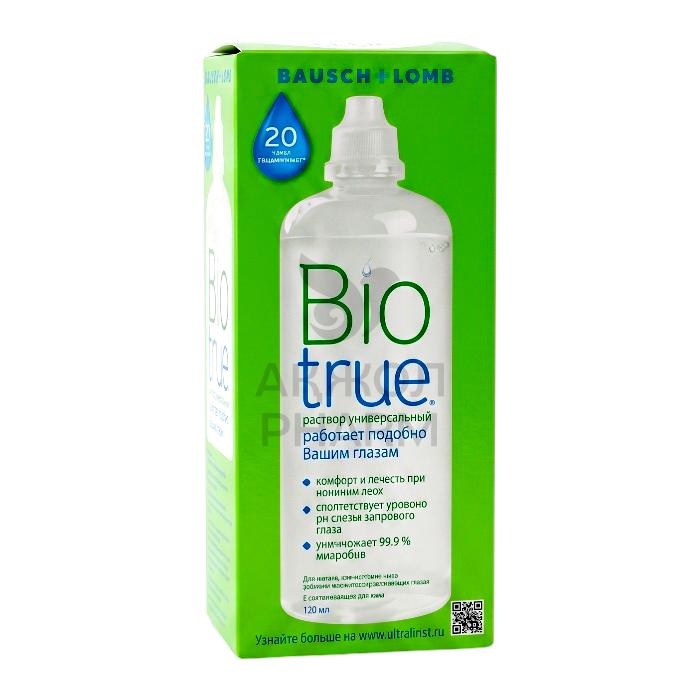 РАСТВОР Д/КОНТАКТНЫХ ЛИНЗ BIO TRUE 120МЛ - купить в интернет-аптеке Ақ Жол Pharm