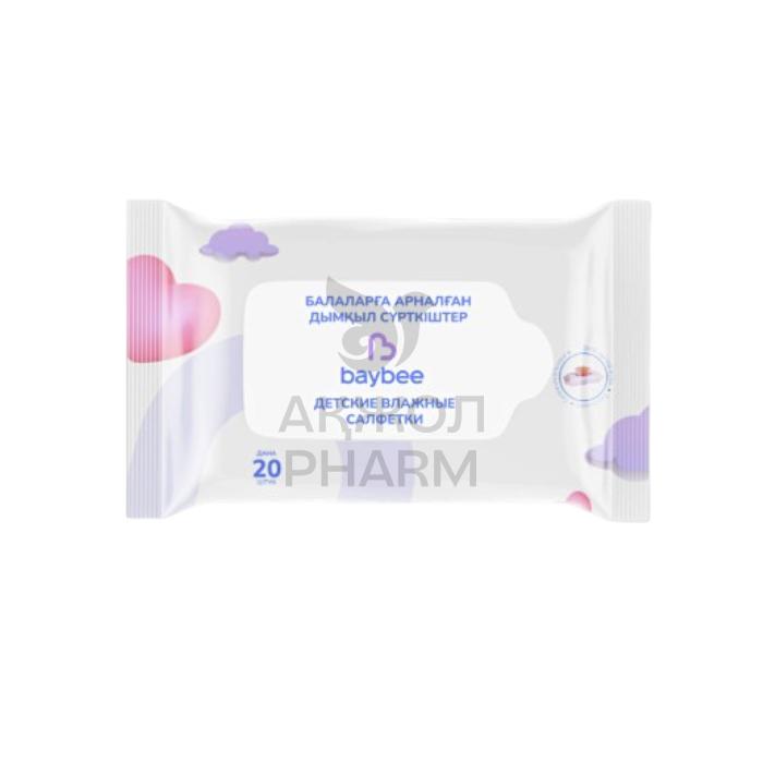 САЛФЕТКИ ВЛАЖНЫЕ ДЕТСКИЕ BAYBEE NEW 20ШТ - купить в интернет-аптеке Ақ Жол Pharm