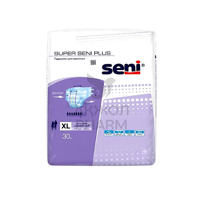 ПОДГУЗНИКИ Д/ВЗРОСЛЫХ SUPER SENI XL 130-170СМ 30ШТ - купить в интернет-аптеке Ақ Жол Pharm