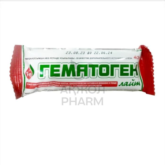 ГЕМАТОГЕН ЛАЙТ 40Г/MEGA GEM/КАЗАХСТАН - купить в интернет-аптеке Ақ Жол Pharm