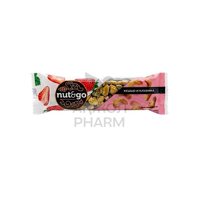 БАТОНЧИК NUT&GO СО ВКУСОМ КЕШЬЮ И КЛУБНИКИ - купить в интернет-аптеке Ақ Жол Pharm