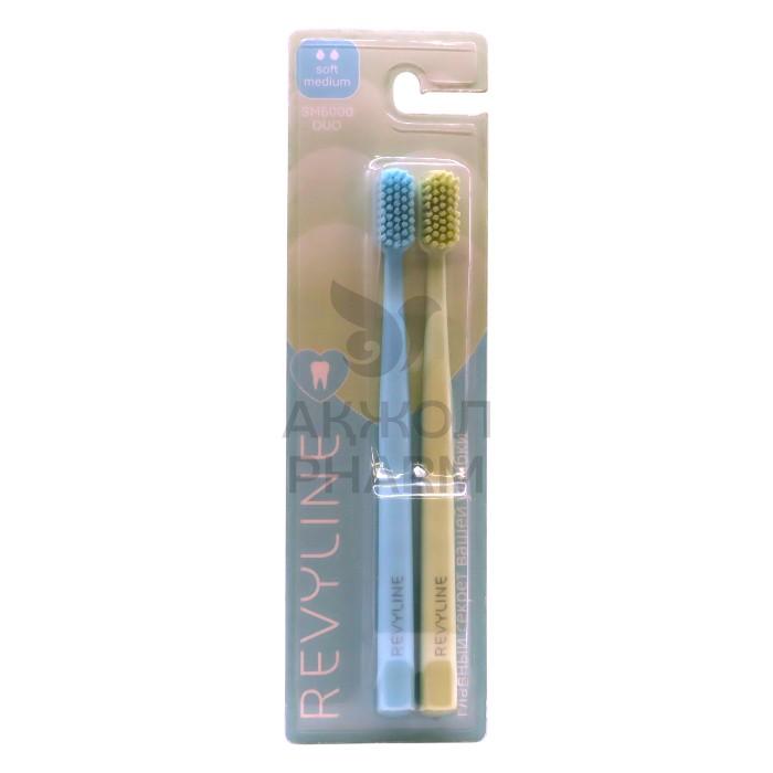 НАБОР ЗУБНЫХ ЩЕТОК REVYLINE SM6000 DUO LIMPET SHELL+LIME CREAM - фото 1