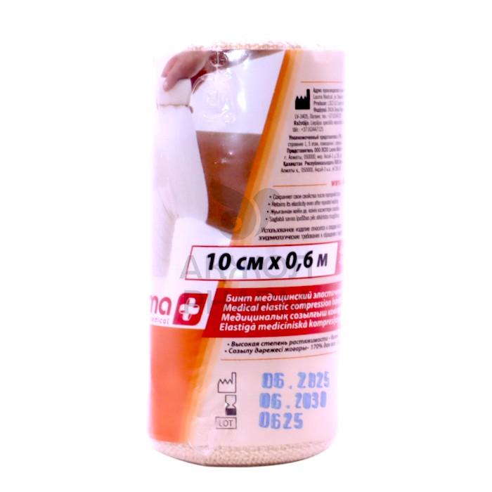 БИНТ МЕД ЭЛАСТ ВЫСОКАЯ РАСТЯЖИМОСТЬ 10СМ*0,6М/ЛАУМА - фото 1