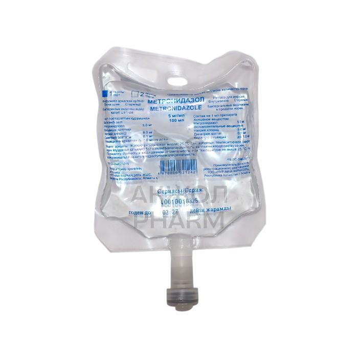 МЕТРОНИДАЗОЛ Р-Р ДЛЯ ИНФУЗ 5МГ/МЛ 100МЛ/НУР-МАЙ ФАРМАЦИЯ - купить в интернет-аптеке Ақ Жол Pharm