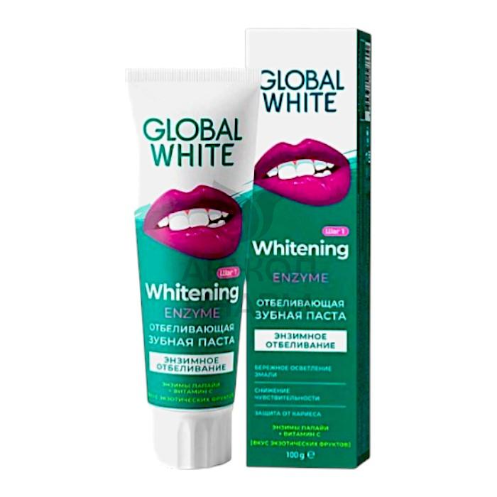 ПАСТА ЗУБНАЯ GLOBAL WHITE ОТБЕЛИВАЮЩАЯ ЭНЗИМНОЕ 100ГР - купить в интернет-аптеке Ақ Жол Pharm
