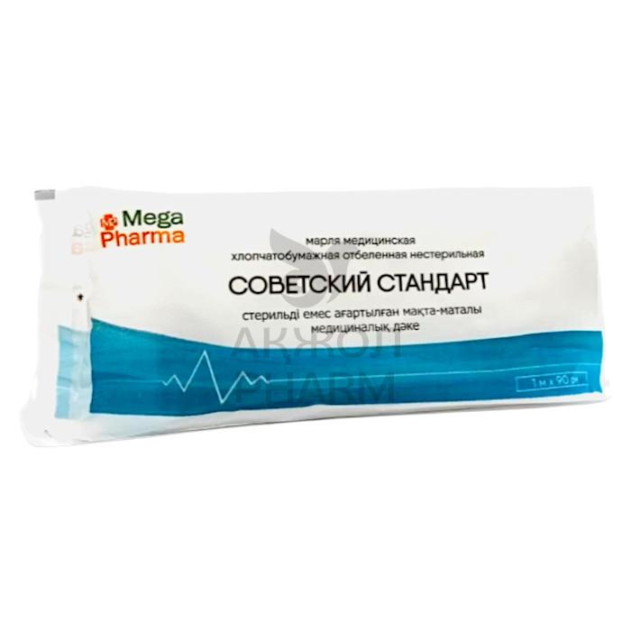 МАРЛЯ МЕД СОВЕТСКИЙ СТАНДАРТ 90СМ*1М/МЕГА ФАРМА - купить в интернет-аптеке Ақ Жол Pharm
