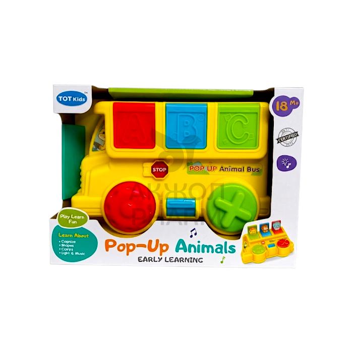 ИГРУШКА ДЕТСКАЯ TOT KIDS АВТОБУС-ПРЫГУНОК СВЕТОМУЗЫКАЛЬНЫЙ 18М+ АРТ 3062 - фото 1