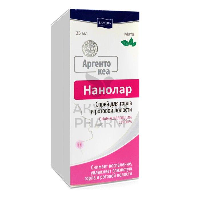 АРГЕНТОКЕА СПРЕЙ Д/ГОРЛА МЯТА 25МЛ/ЛАМИРА-ФАРМАКАР - фото 1