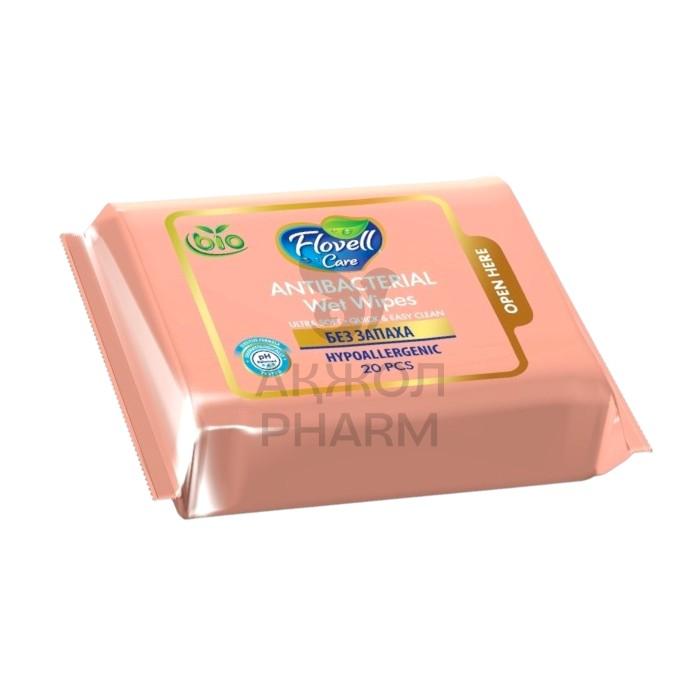 САЛФЕТКИ ВЛАЖНЫЕ FLOVELL CARЕ Б/ЗАПАХА 20 ШТ - купить в интернет-аптеке Ақ Жол Pharm
