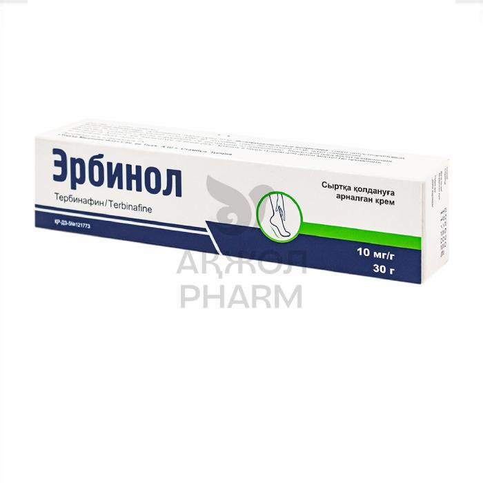 ЭРБИНОЛ КРЕМ 1%30ГР/РОТАФАРМ ЛТД - купить в интернет-аптеке Ақ Жол Pharm