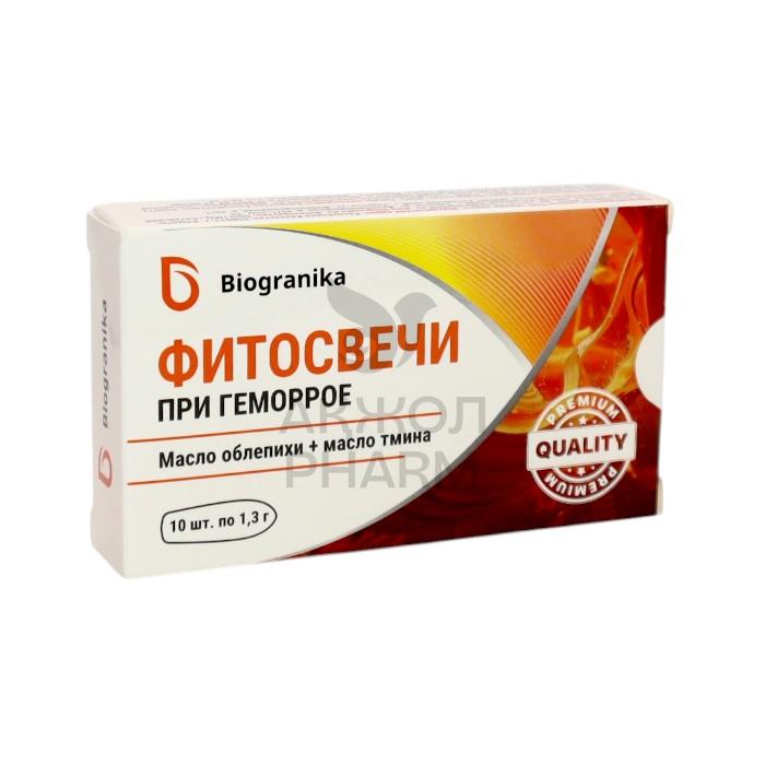 ФИТОСВЕЧИ ПРИ ГЕМОРРОЕ МАСЛО ОБЛЕПИХИ + МАСЛО ТМИНА №10/BIOGRANIKA - купить в интернет-аптеке Ақ Жол Pharm