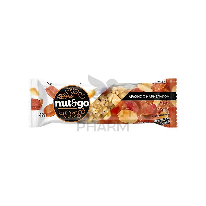 БАТОНЧИК NUT&GO С АРАХИСОМ И МАРМЕЛАДОМ 42ГР - фото 1