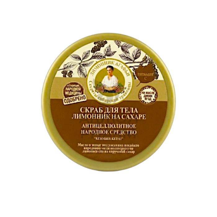 СКРАБ РЕЦЕПТЫ БАБУШКИ АГАФЬИ Д/ТЕЛА ЛИМОННИК НА САХАРЕ 300МЛ - фото 1