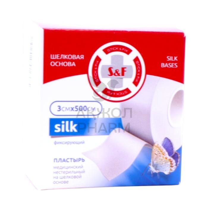 ЛЕЙКОПЛАСТЫРЬ S&F SILK 3СМ*500СМ НА ШЕЛКОВОЙ ОСНОВЕ/MEDICAL AKTIV GROUP - фото 1
